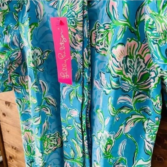 NWT Lilly Pulitzer Dress Pattern Chick Magnet, Size L - Picture 3 of 4